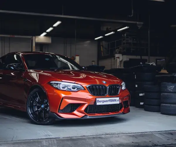 BMW M2 Competition F87 Sunset Orange M Performance carbon tuning kit