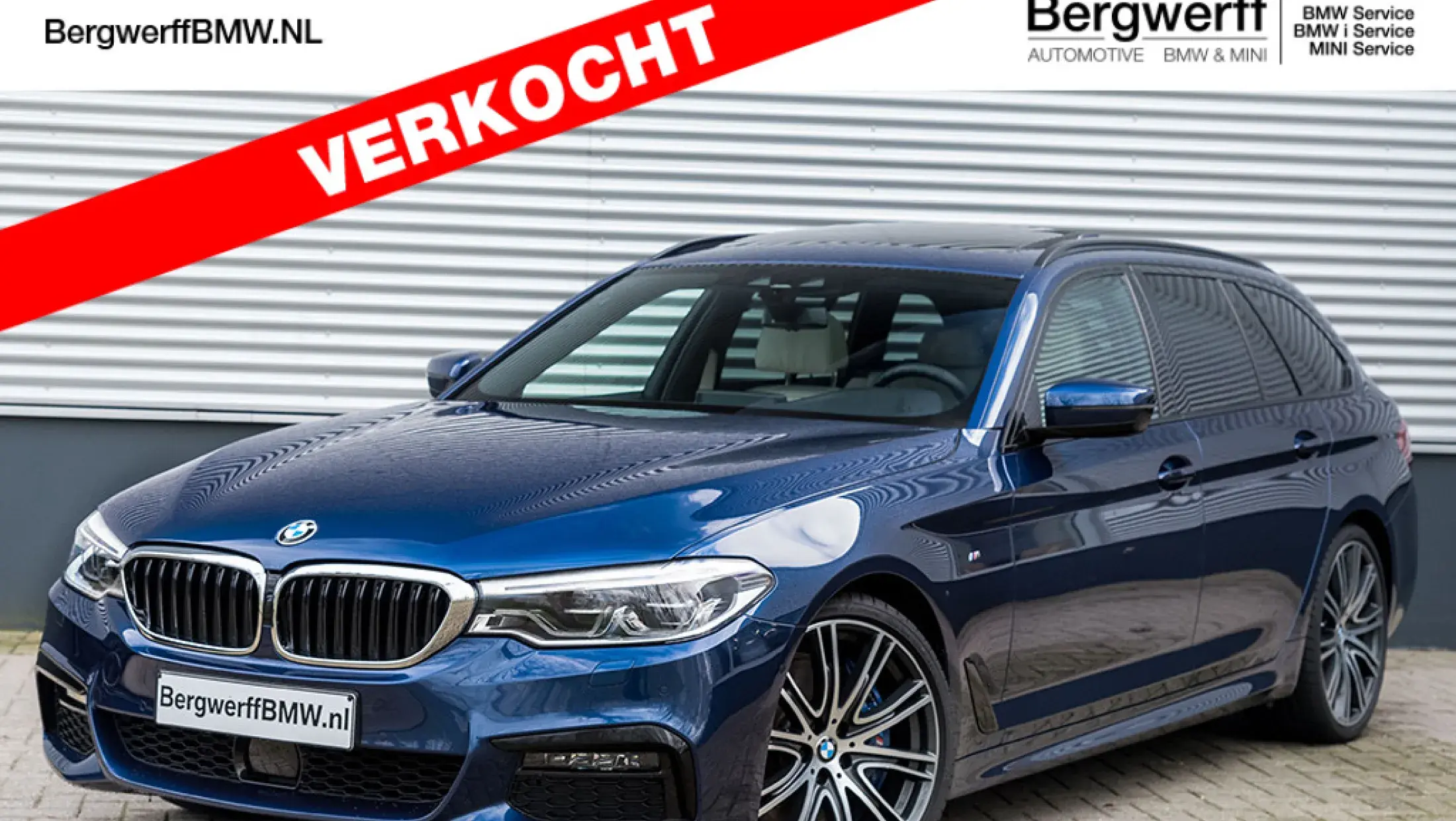 BMW 540i Touring xDrive G31 Mediterran Blauw Elfenbeinwei Bergwerff