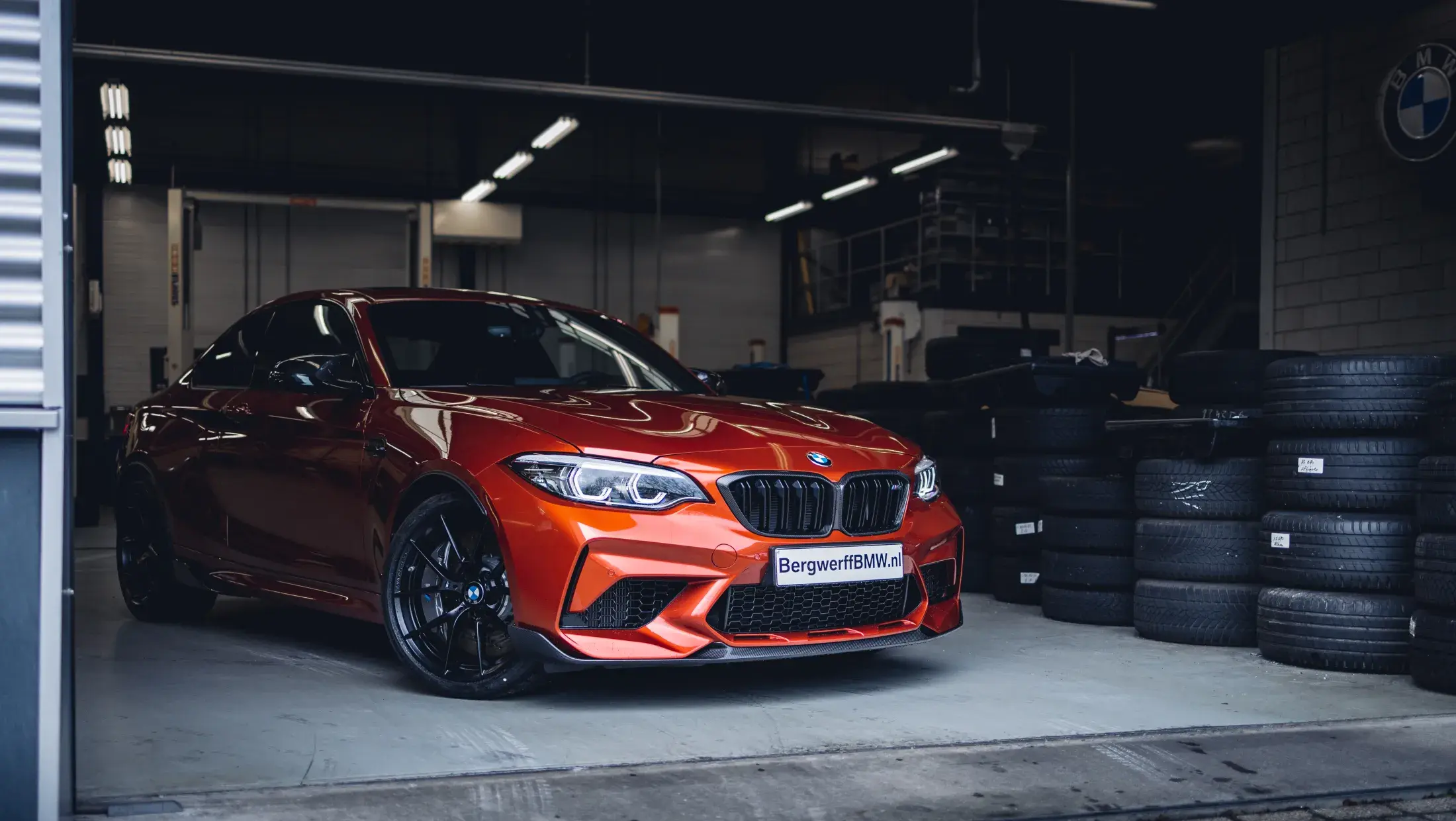 BMW M2 Competition F87 Sunset Orange M Performance carbon tuning kit