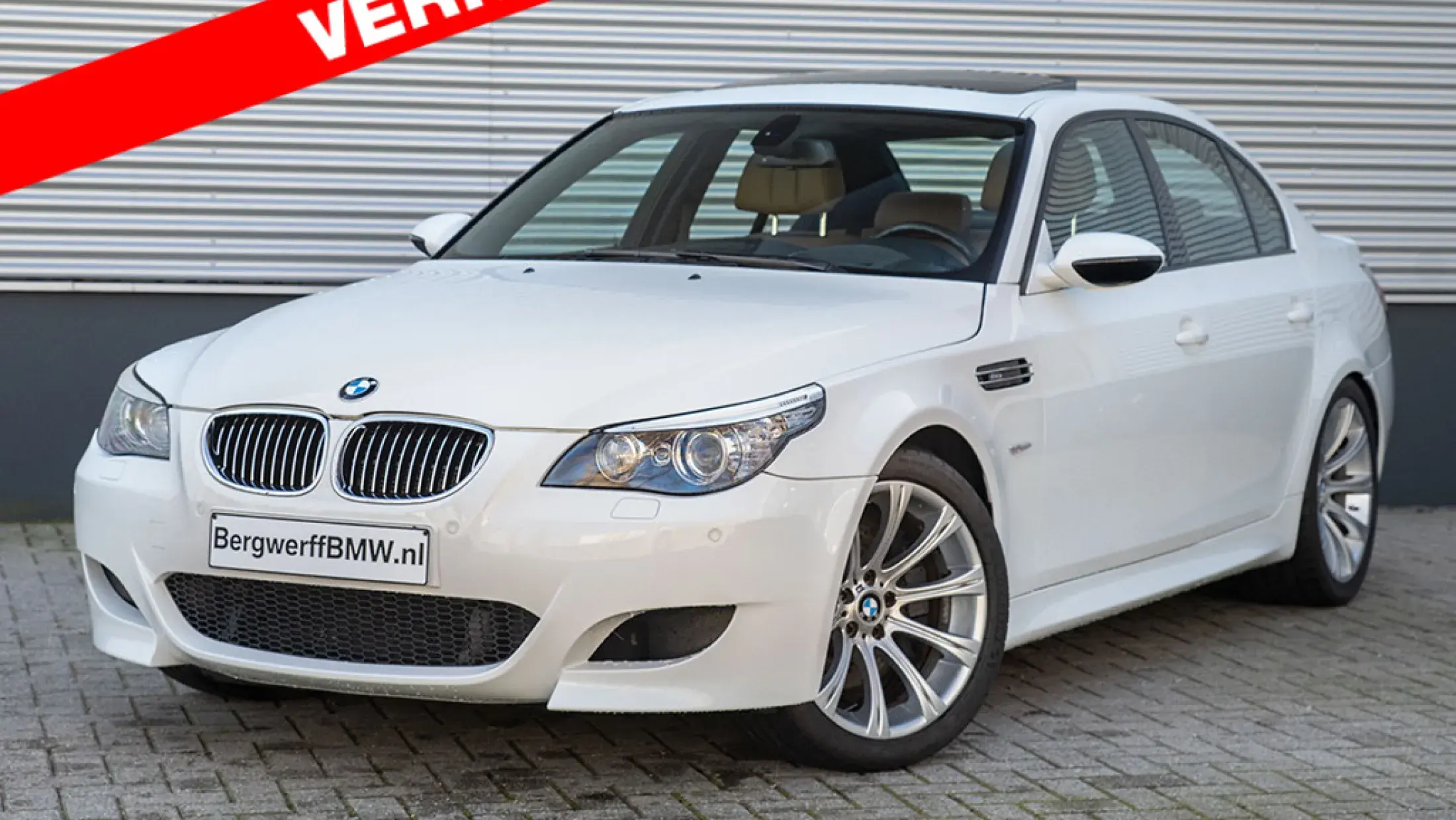 BMW M5 H6 Alpinweiss III Volleder Merino Portland Naturbraun E60 Bergwerff