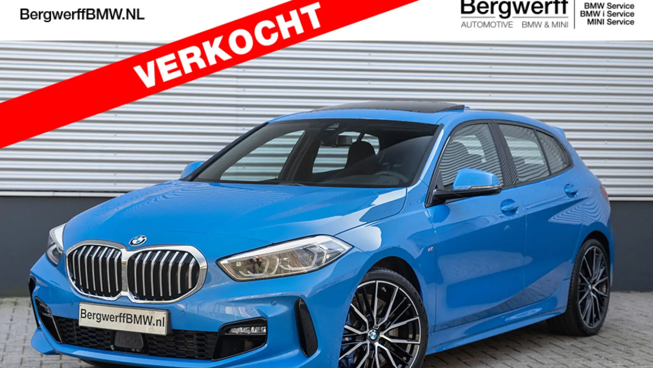 BMW 118i M Sport Misano Blauw Metallic Stof Trigon Alcantara Schwarz F40