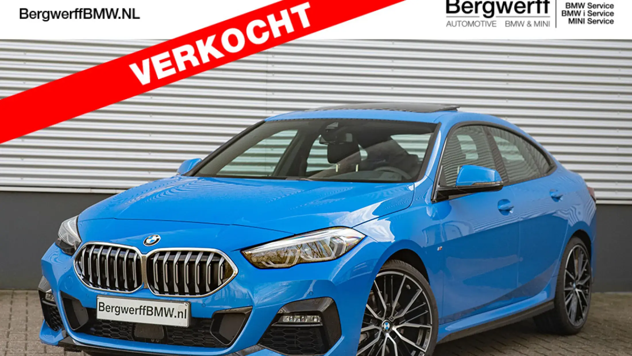 BMW 218i Gran Coupe Misano Blau Metallic Stof Trigon Sensatec Schwarz F44 Harman Kardon