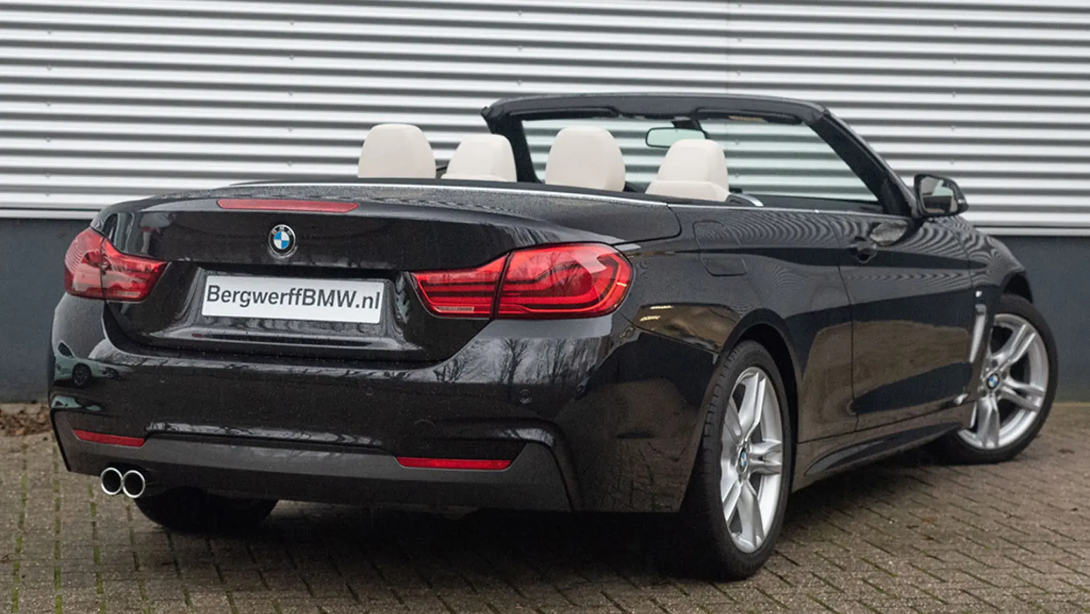 BMW 430i Cabrio Saphir Zwart F33 Leder Dakota Elfenbeinweiss Accent Oyster Schwarz 2019