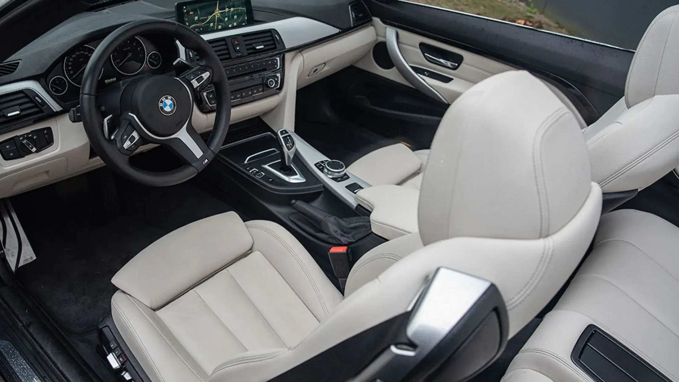 BMW 430i Cabrio Saphir Zwart F33 Leder Dakota Elfenbeinweiss Accent Oyster Schwarz 2019