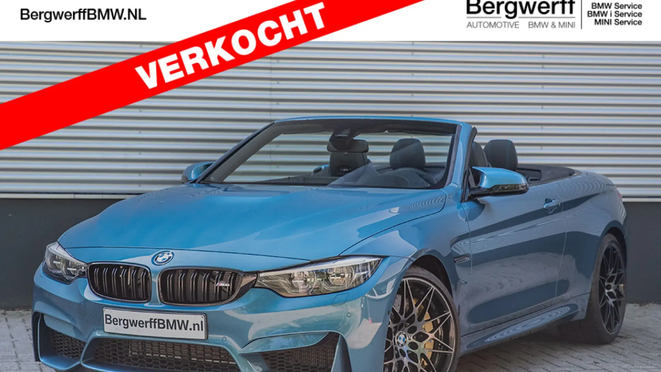 BMW M4 Competition Cabrio Individual Maldives Bleu Metallic F83 Volleder Merino Amarobrown