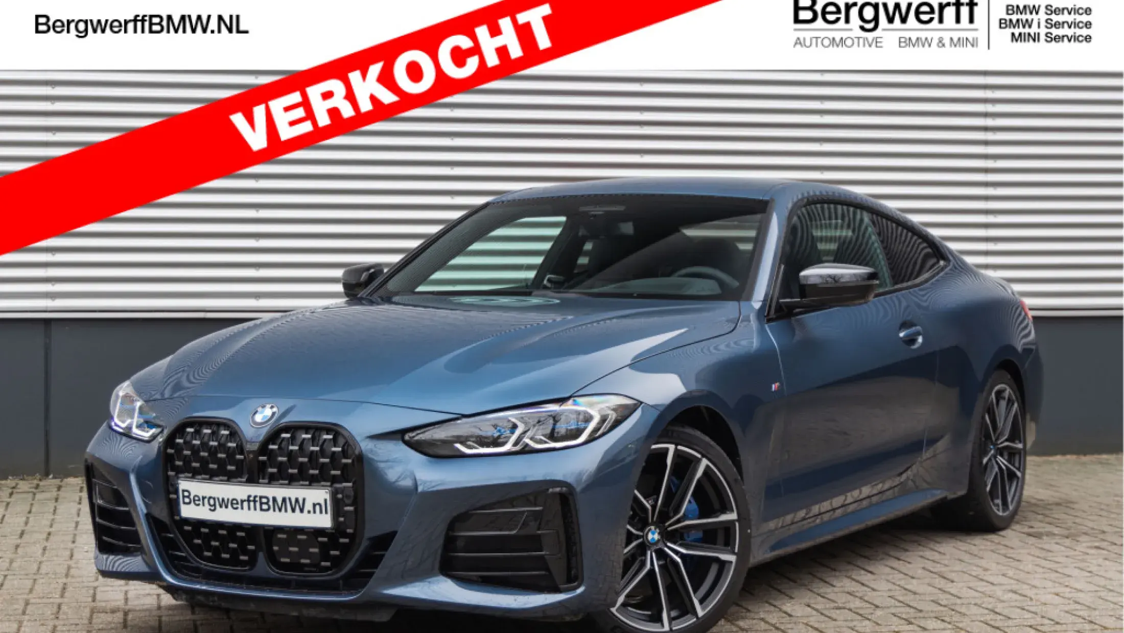 BMW M440i Coupe G22 Arctic Race Blue Metallic Leder Vernasca Schwarz stiksel Blau Schwarz