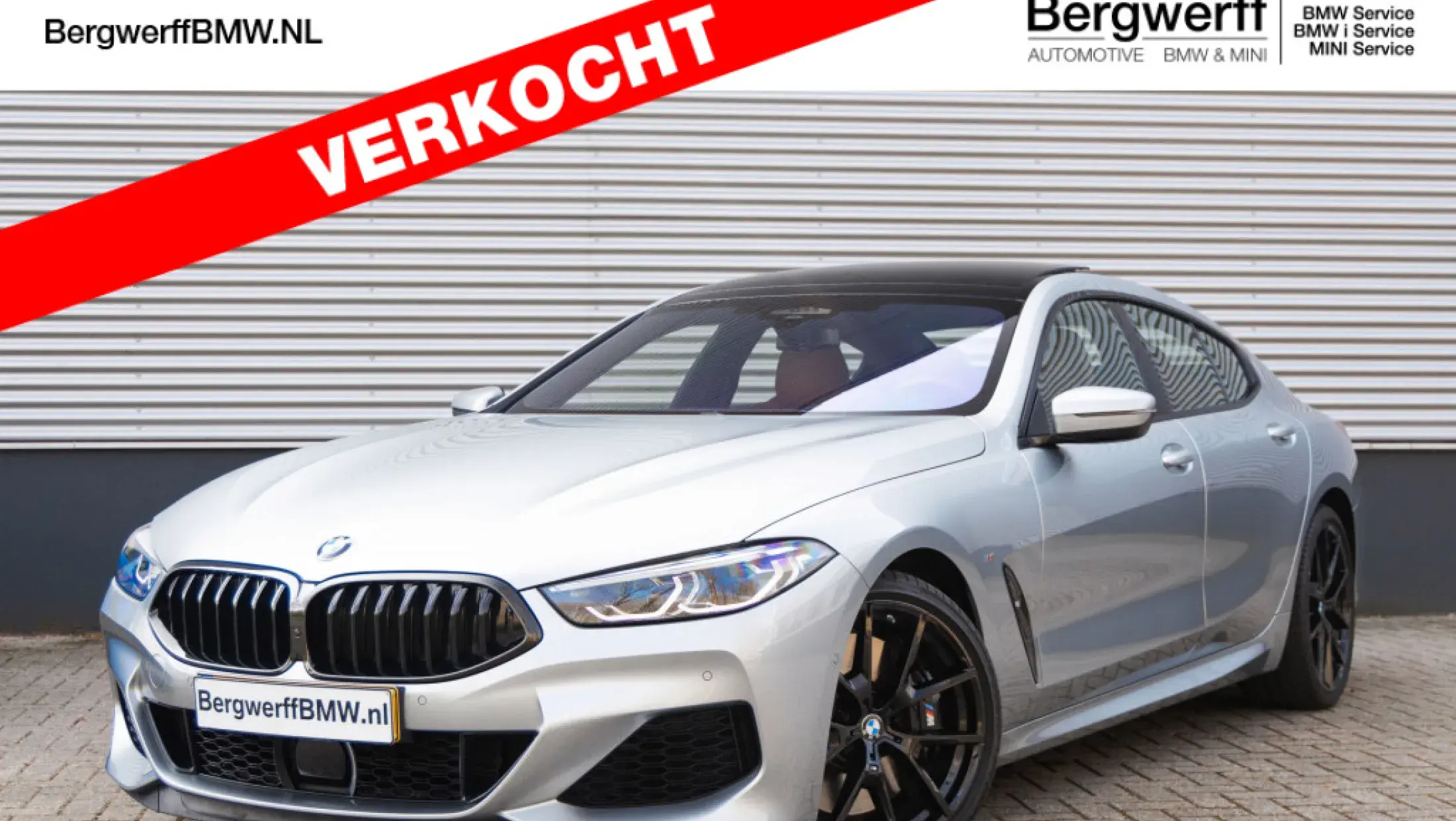 BMW M850i Gran Coupe Individual Pure Metal Silver G16 Individual Vollederen bekleding Merino Cognac