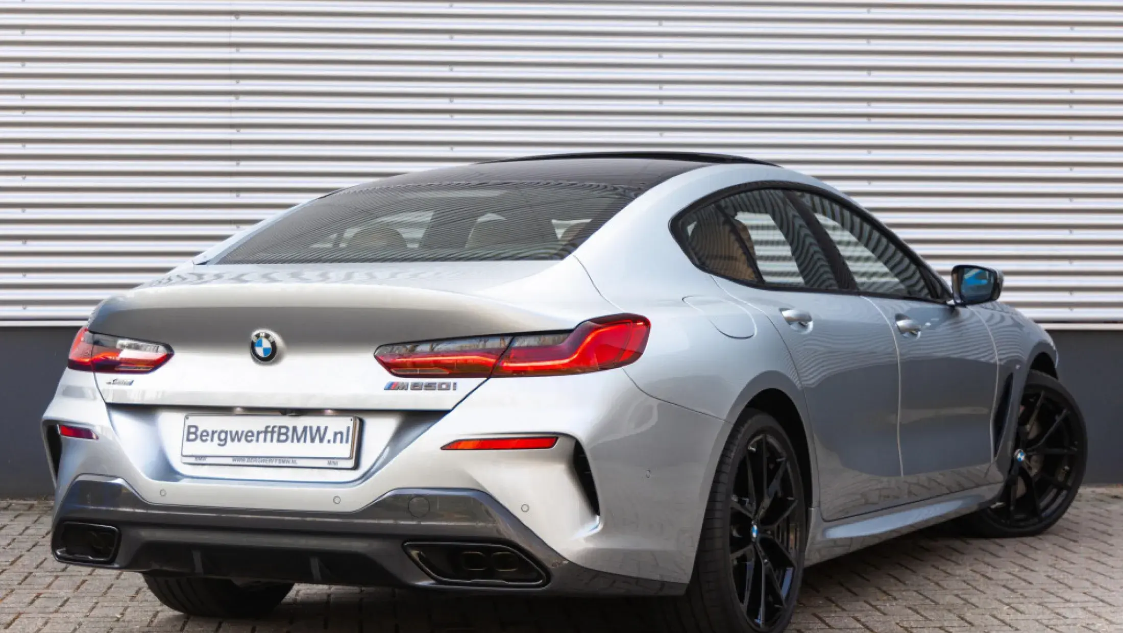 BMW M850i Gran Coupe Individual Pure Metal Silver G16 Individual Vollederen bekleding Merino Cognac