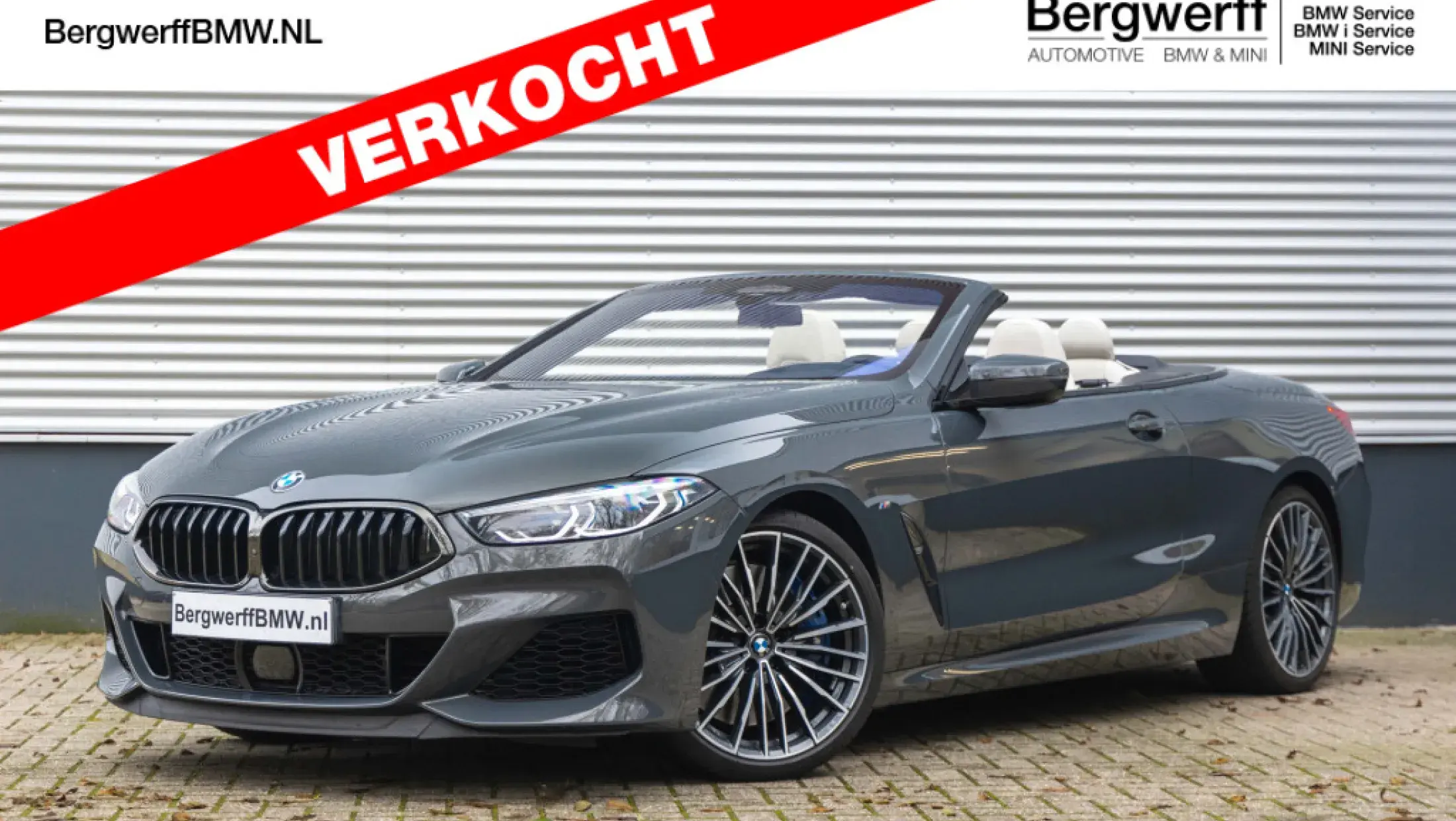 BMW M850i Cabrio G14 BMW Individual uitgebreid lederen bekleding Merino Elfenbeinweiss Dravitgrau metallic