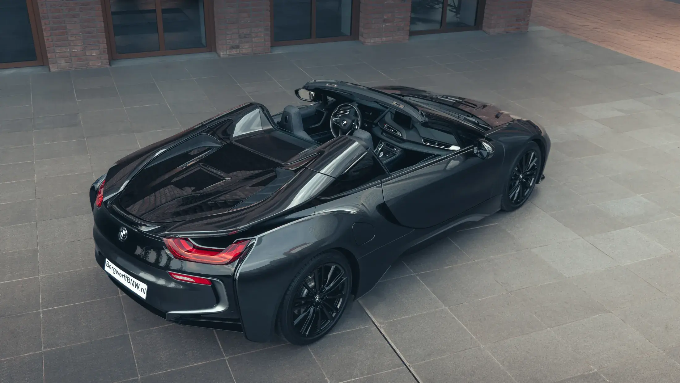 BMW i8 Roadster i15 Cabrio Volleder 'Spheric' geperforeerd in Amido Sophistograu Electric 