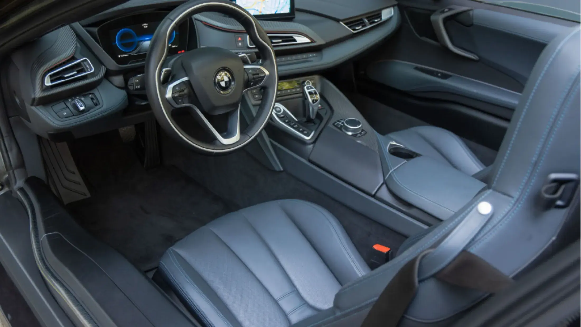 BMW i8 Roadster i15 Cabrio Volleder 'Spheric' geperforeerd in Amido Sophistograu Electric 