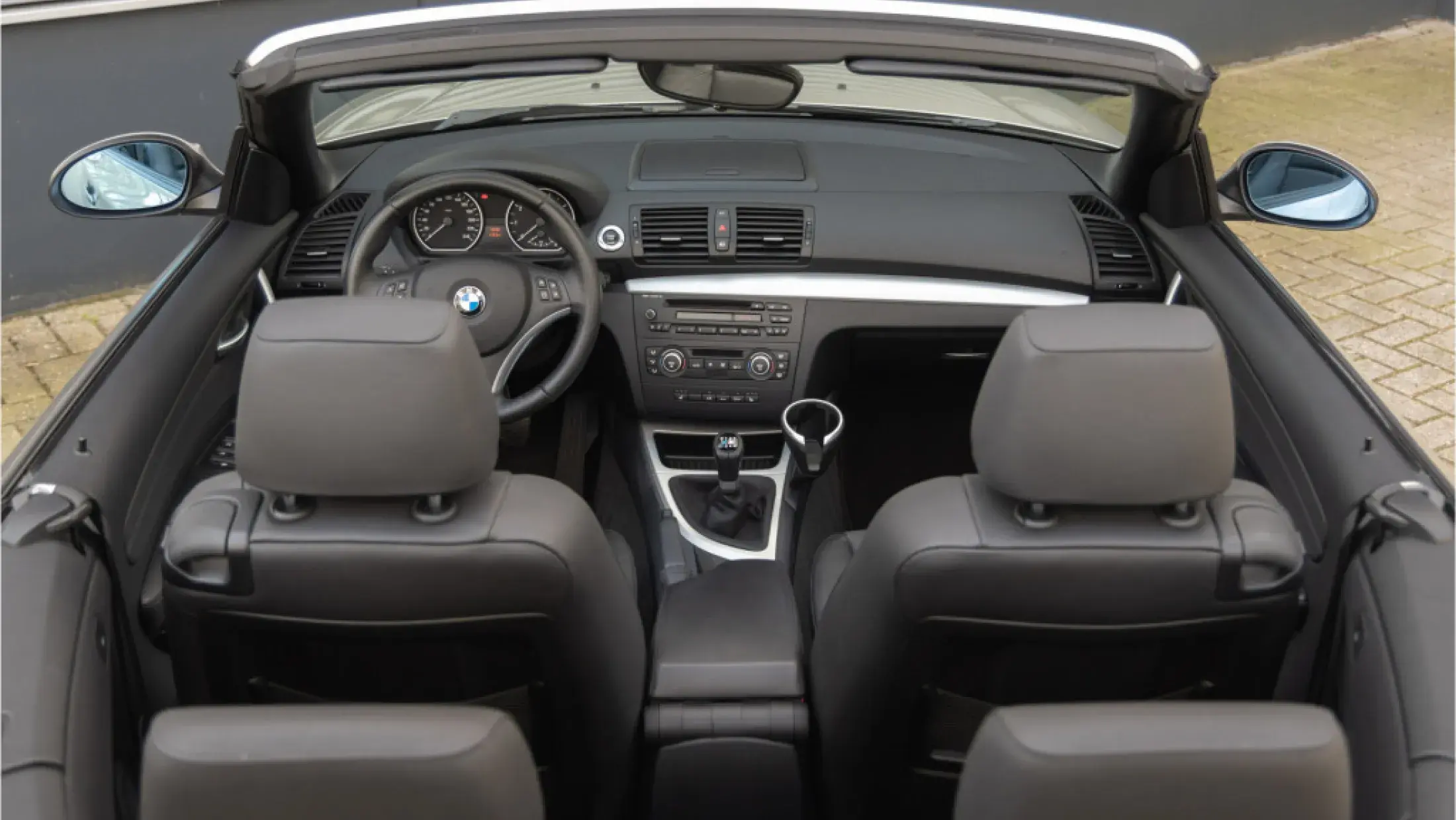 BMW 118i Cabrio E88 Kashmirsilber cashmere silver 2008 Manual handgeschakeld Boston schwarz leder