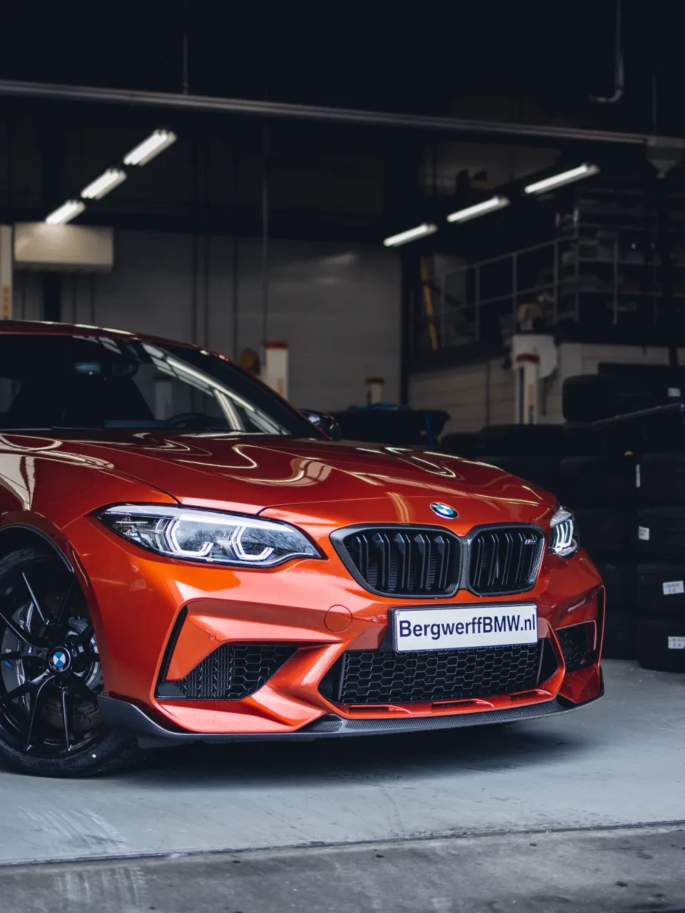 BMW M2 Competition F87 Sunset Orange M Performance carbon tuning kit