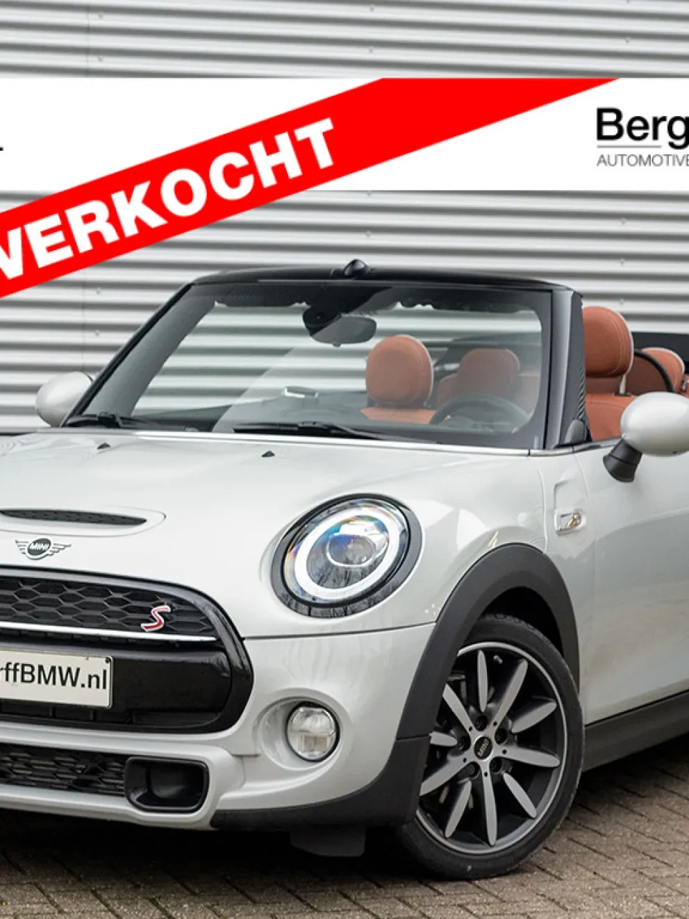 MINI Cooper S Cabrio Chili F57 White Silver Metallic Chester Malt Brown Bergwerff