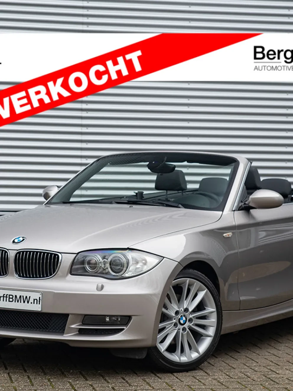 BMW 125i Cabrio Cashmere Silver Leder Boston Schwarz E88 Handgeschakeld Manual Bergwerff
