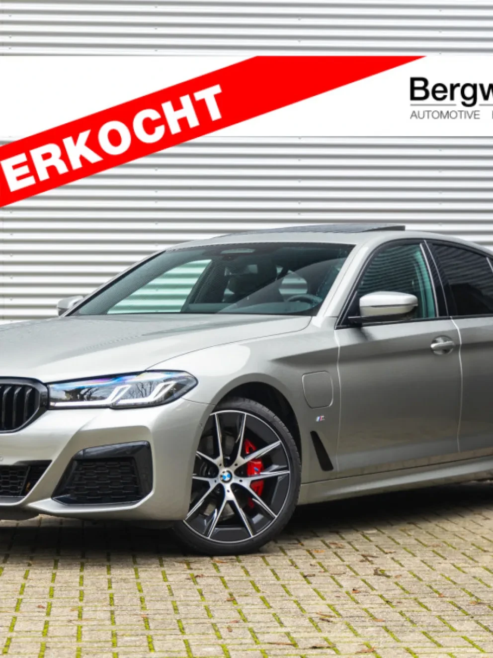 BMW 530e Sedan G30 LCI BMW Individual Donington Grau Leder Dakota Schwarz stiksel Blau Schwarz