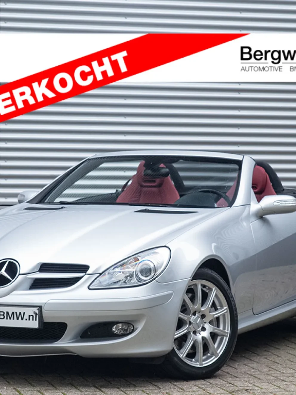 Mercedes Benz SLK klasse 350 Ascot Gray Metallic Rood leder R171 Cabrio Bergwerff
