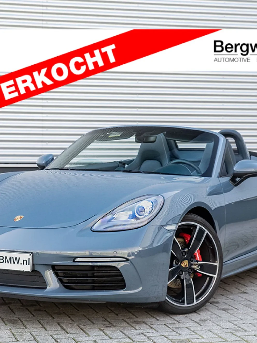 Porsche 718 Boxster S 2.5 PDK Cabrio Sport Chrono Sport Uitlaat 982 Graphit Blauw Metallic Bergwerff
