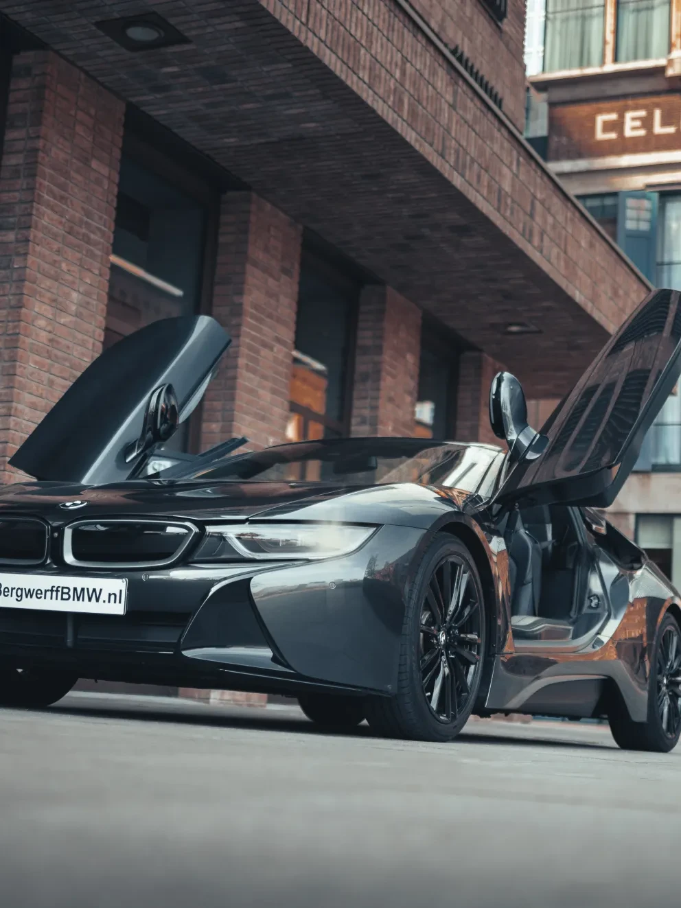 BMW i8 Roadster i15 Cabrio Volleder 'Spheric' geperforeerd in Amido Sophistograu Electric 