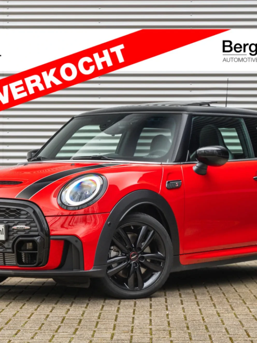 MINI Cooper S John Cooper Works Pakket Trim Chili Red 3-doors F56 Dinamica Ledercombinatie Carbon Black