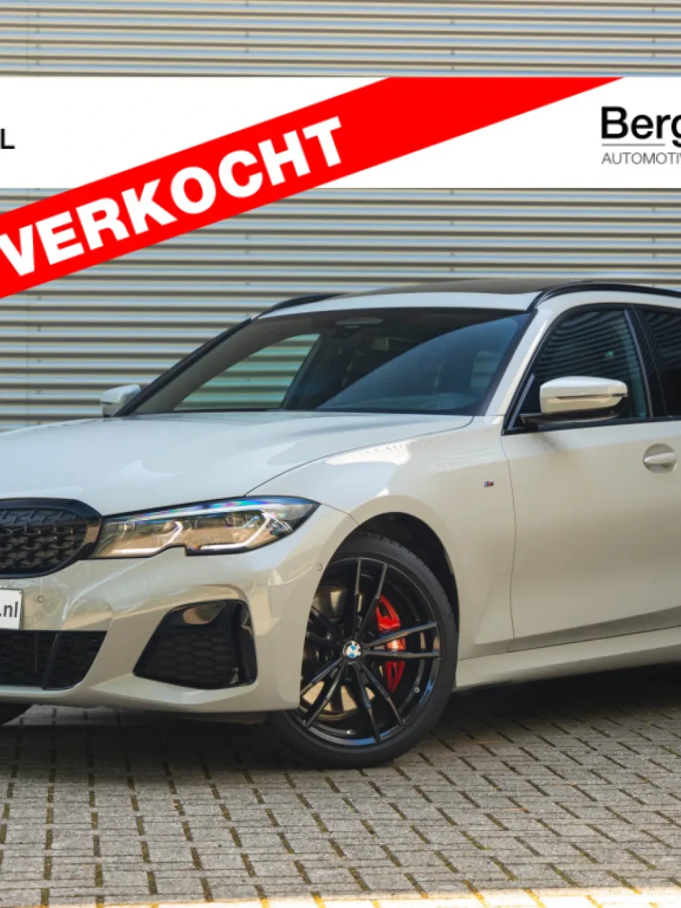 BMW M340i Touring G21 BMW Individual Special Request Kreide Leder Vernasca Schwarz stiksel Blau Schwarz