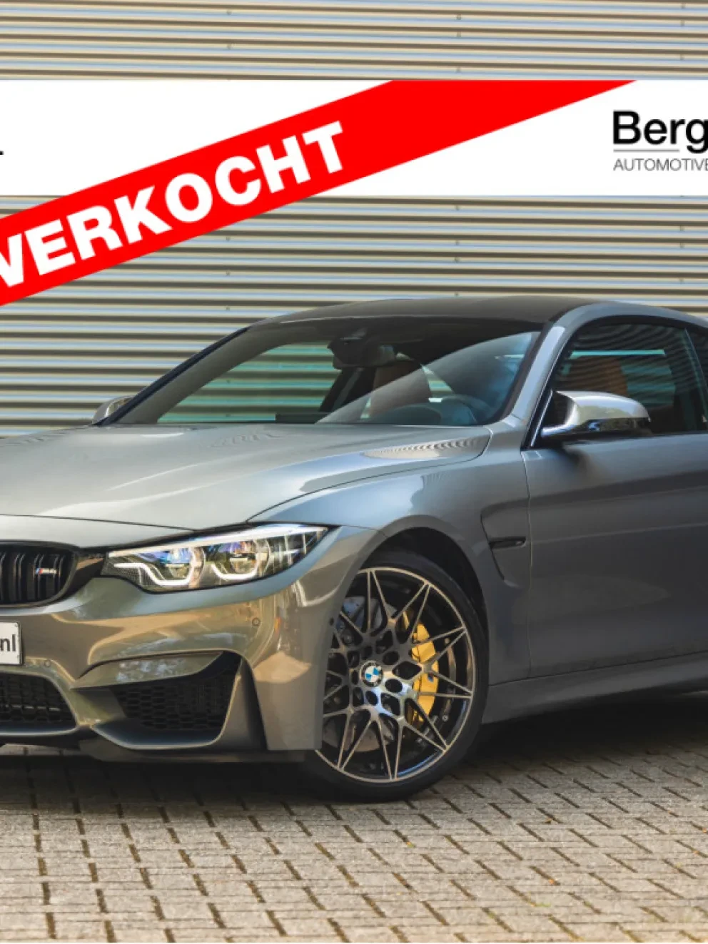 BMW M4 Competition Coupe BMW Individual Special Request Stratus Grey metallic lndividual uitgebreid lederen bekleding Amarobraun