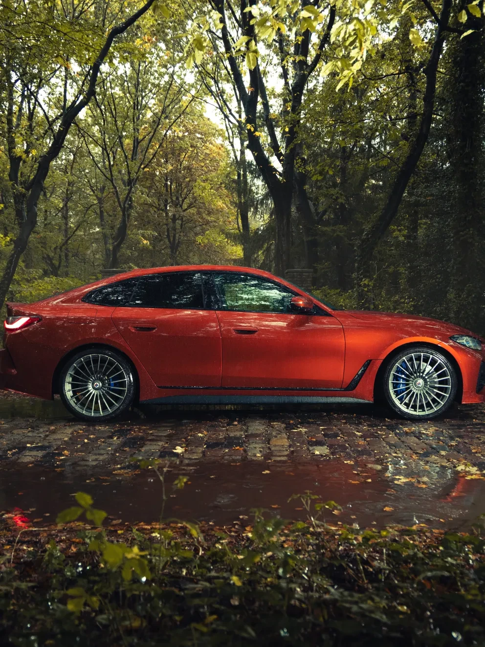 ALPINA B4 Gran Coupé G26 Sunset Orange metallic BMW Individual Vollederausstattung Schwarz