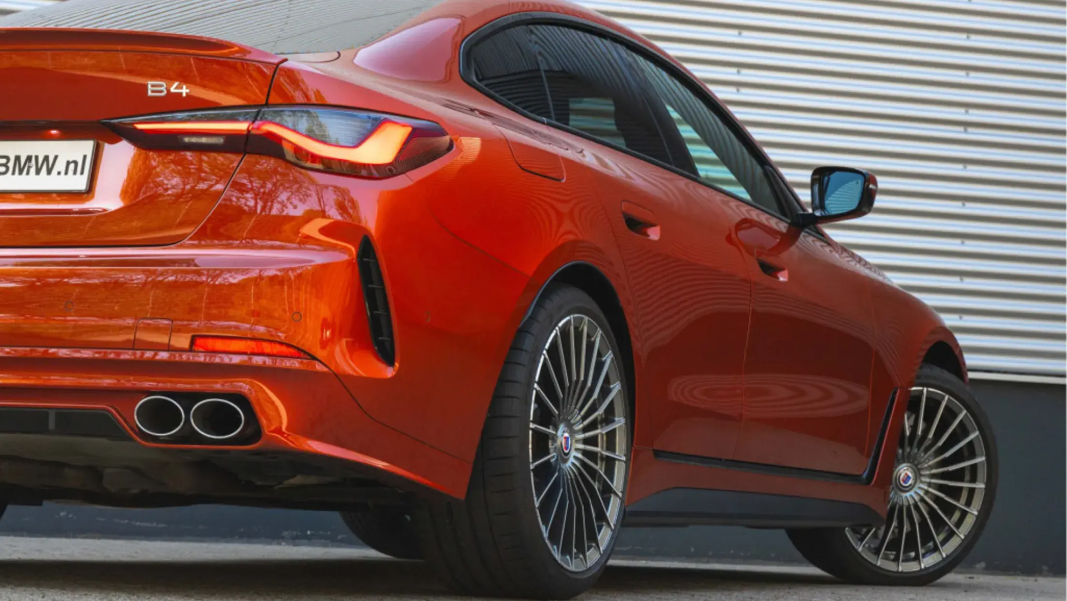 ALPINA B4 Gran Coupé G26 Sunset Orange metallic BMW Individual Vollederausstattung Schwarz